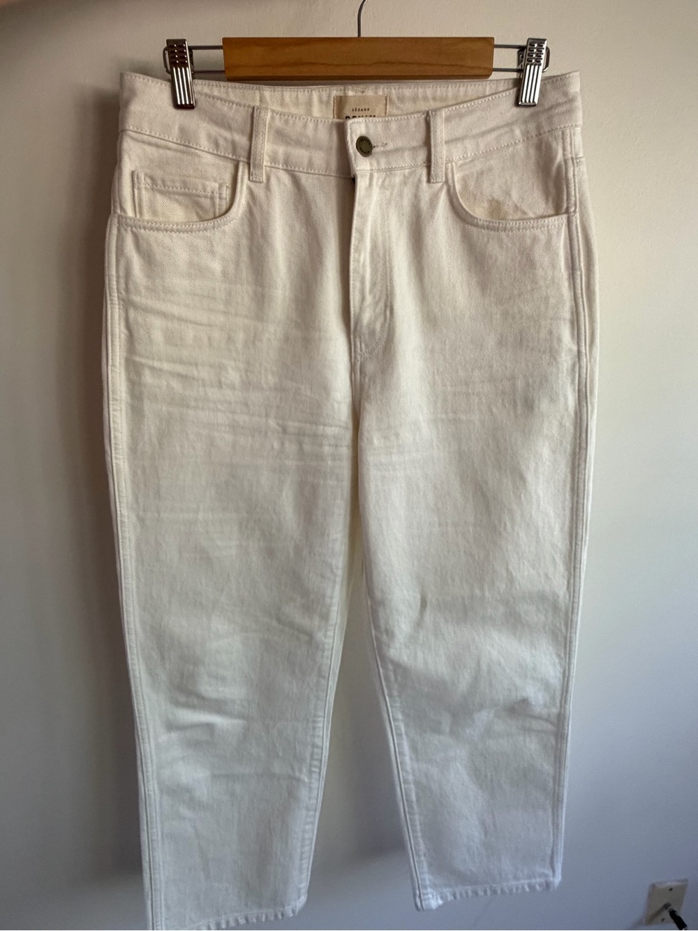 Sezane White Jeans - Clean Straight Fit (US 8)